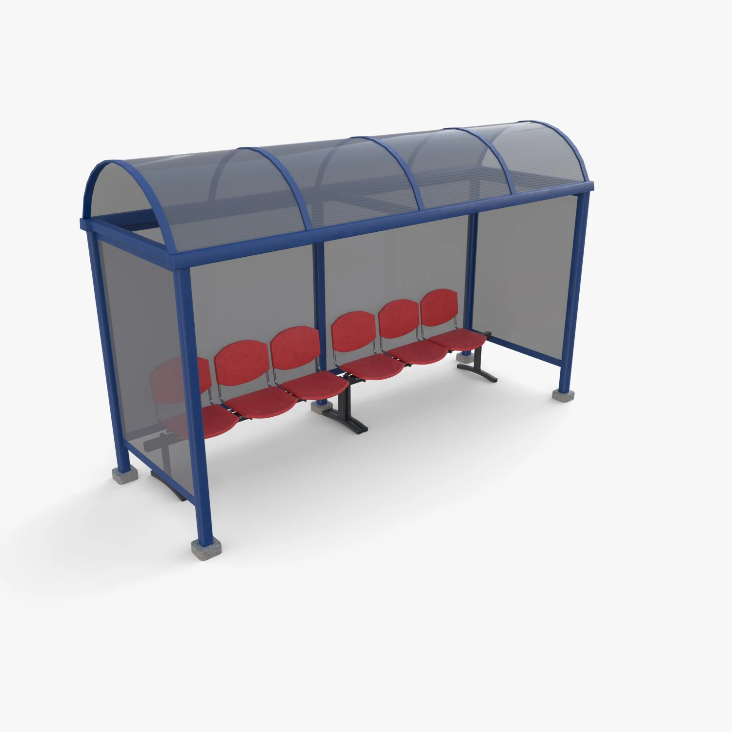 Bus stop V2 3D Model .c4d .max .obj .3ds .fbx .stl .blend 