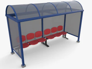 Bus stop V2 3D Model