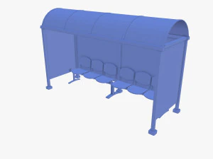 Bus stop V2 3D Model