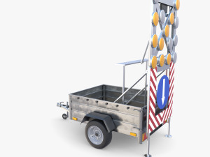 Roadworks trailer v1 Modelo 3D