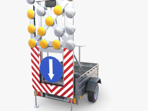 Roadworks trailer v1 Modelo 3D