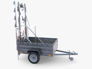 Roadworks trailer v1 Modelo 3D