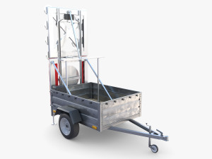 Roadworks trailer v1 Modelo 3D