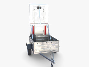 Roadworks trailer v1 Modelo 3D