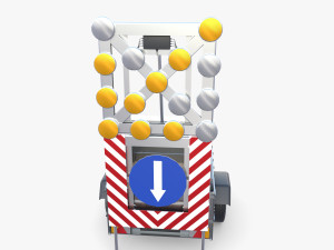 Roadworks trailer v1 Modelo 3D