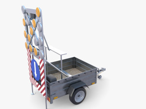 Roadworks trailer v1 Modelo 3D