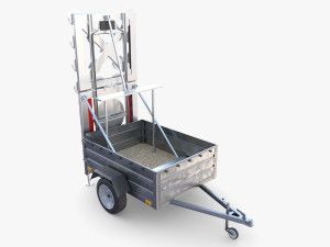 Roadworks trailer v1 Modelo 3D