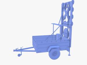 Roadworks trailer v1 Modelo 3D