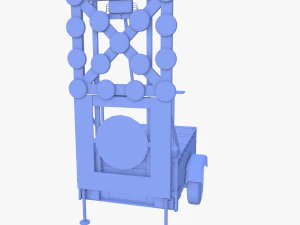道路施工拖车 v1 3D 模型