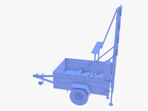 Roadworks trailer v1 Modelo 3D