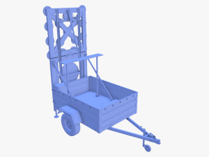 Roadworks trailer v1 Modelo 3D