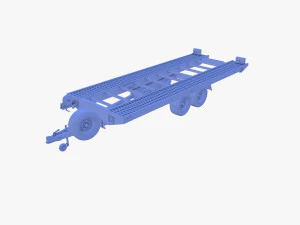 Car trailer v1 3D Model
