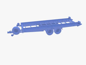 Car trailer v1 3D Model