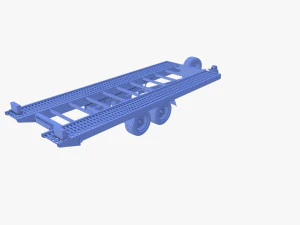 Car trailer v1 3D Model
