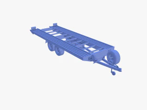 Car trailer v1 3D Model