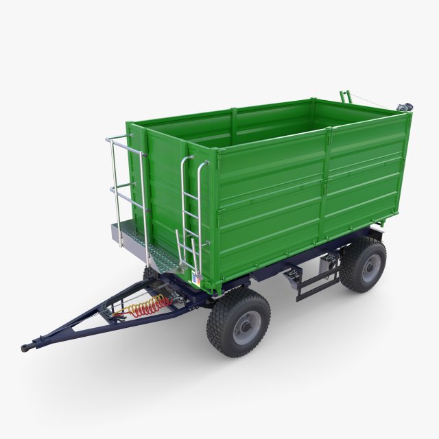 Agro trailer V1 3D Модель .c4d .max .obj .3ds .fbx .stl .blend 