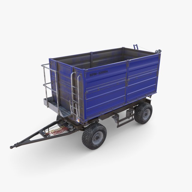 Agro trailer V2 3D 模型 .c4d .max .obj .3ds .fbx .stl .blend 