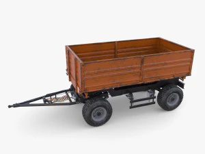 农用拖车 V8 3D 模型