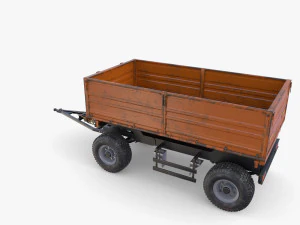 农用拖车 V8 3D 模型