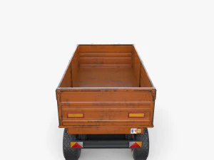 农用拖车 V8 3D 模型