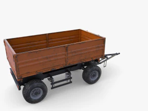 农用拖车 V8 3D 模型