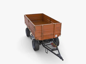 农用拖车 V8 3D 模型