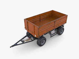 农用拖车 V8 3D 模型