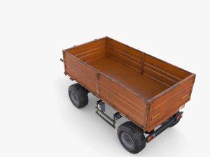 农用拖车 V8 3D 模型