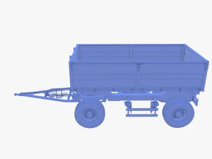 农用拖车 V8 3D 模型