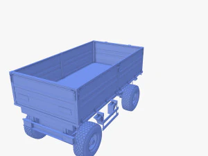 农用拖车 V8 3D 模型
