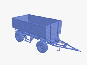 农用拖车 V8 3D 模型