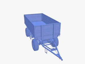 农用拖车 V8 3D 模型