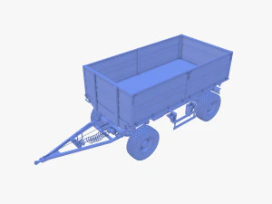 农用拖车 V8 3D 模型