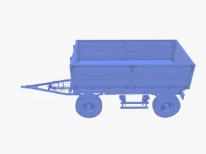 农用拖车 V8 3D 模型