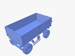 农用拖车 V8 3D 模型