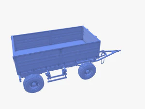 农用拖车 V8 3D 模型