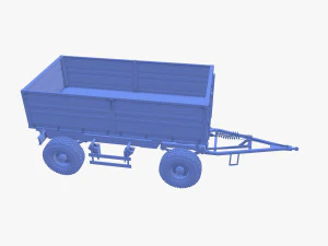 农用拖车 V8 3D 模型