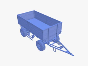 农用拖车 V8 3D 模型