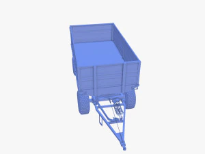 农用拖车 V8 3D 模型