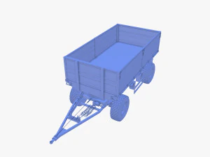 农用拖车 V8 3D 模型