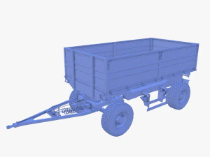 农用拖车 V8 3D 模型