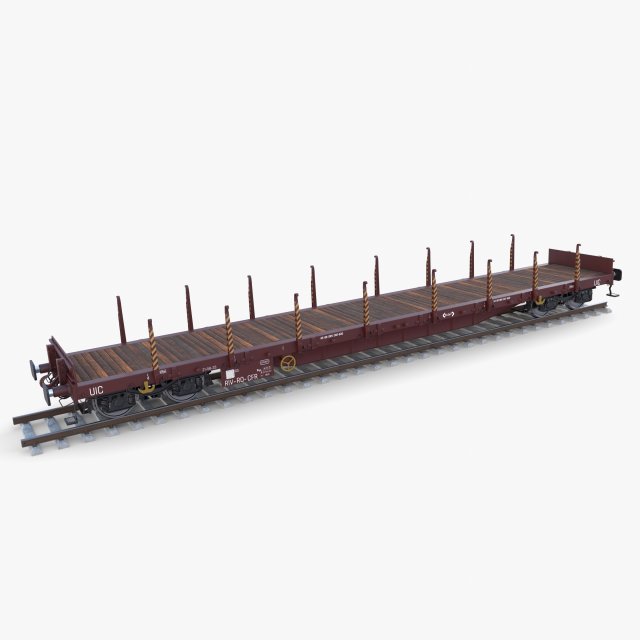 CFR Flat Rail Car v1 Modelo 3D .c4d .max .obj .3ds .fbx .stl .blend 