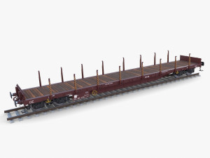 CFR Flat Rail Car v1 Modelo 3D