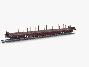 CFR Flat Rail Car v1 Modelo 3D