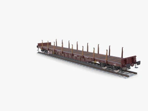 CFR Flat Rail Car v1 3D Model