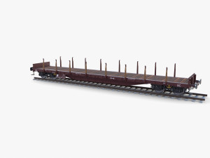 CFR Flat Rail Car v1 Modelo 3D