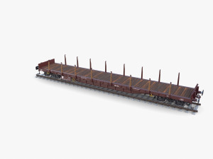 CFR Flat Rail Car v1 Modelo 3D