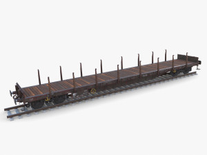 CFR Flat Rail Car v2 Modelo 3D