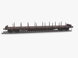 CFR Flat Rail Car v2 3D Model