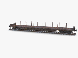 CFR Flat Rail Car v2 3D Model